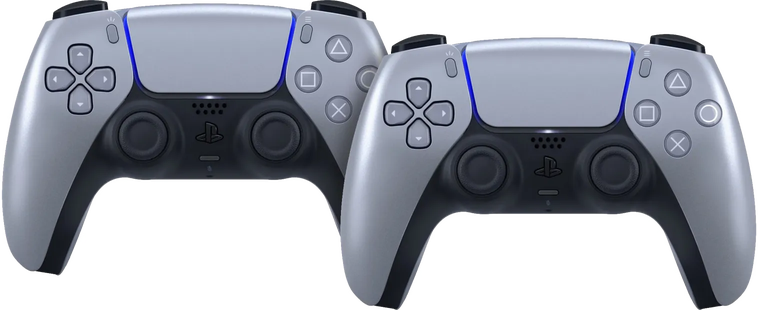 Sony Playstation 5 DualSense Draadloze Controller Sterling Silver Duo Pack