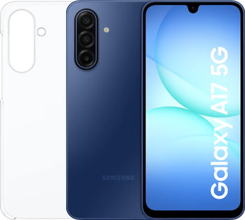 Samsung Galaxy A17 128GB Blauw 5G + Samsung Back Cover Transparant