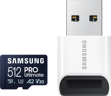 Samsung MicroSDXC PRO Ultimate 512GB 130MB/s + USB lezer