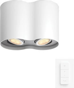 Philips Hue Pillar Opbouwspot White Ambiance - Wit - 2-spots + Dimmer