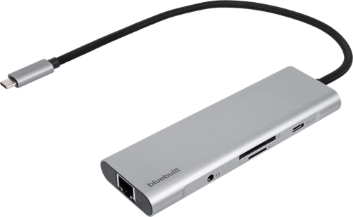 BlueBuilt 8-in-1 Docking Station met Usb C Zilver