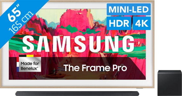 Samsung 65 The Frame Pro LS03FW (2025) + Samsung HW-S800D Zwart (2024)