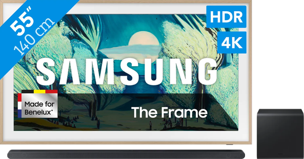 Samsung 55 The Frame LS03FA (2025) + Samsung HW-S800D Zwart (2024)