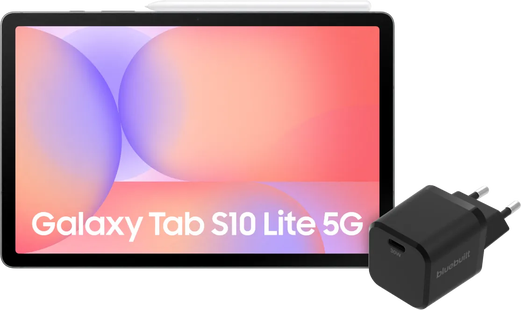 Samsung Galaxy Tab S10 Lite 10,9 inch 256GB Wifi en 5G Grijs + BlueBuilt Oplader