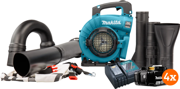 Makita DUB363ZV 18v 5,0 Ah Accu (4x) Starterspakket