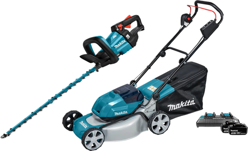 Makita DLM463PT incl. 5,0 Ah Accu (2x) + Makita DUH602Z (zonder accu)