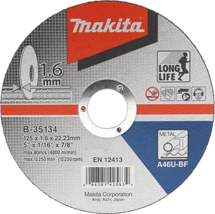 Makita Doorslijpschijf Staal 125 millimeter 10 stuks