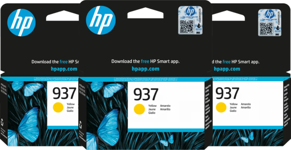 HP 937 Cartridge Geel (3 stuks)