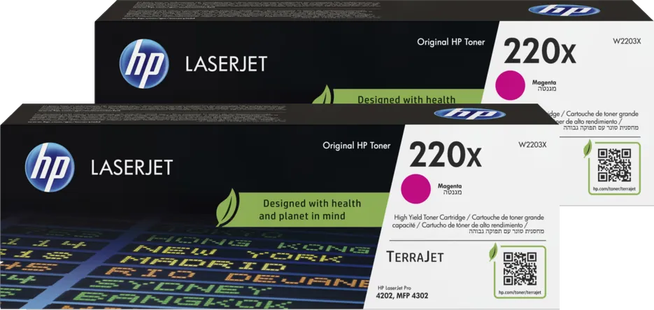 HP 220X LaserJet Toner Magenta (2 stuks)