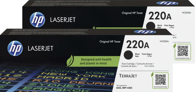 HP 220A LaserJet Toner Zwart (2 stuks)