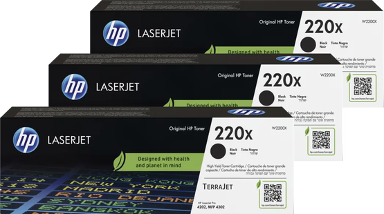 HP 220X LaserJet Toner Zwart (3 stuks)