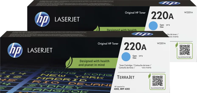 HP 220A LaserJet Toner Cyaan (2 stuks)