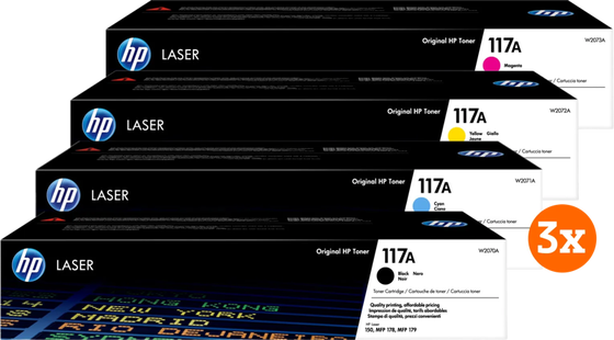 HP 117A Toner Combo Pack (3 stuks)