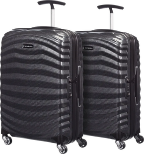 Samsonite Lite-Shock Spinner 55cm Duo Pack Black