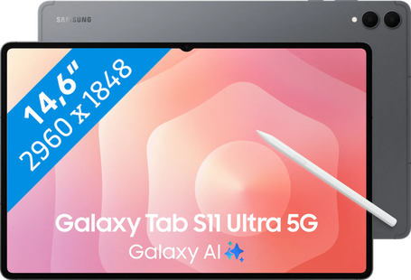 Samsung Galaxy Tab S11 Ultra 14,6 inch 256GB Wifi + 5G Grijs