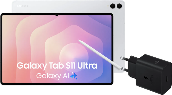 Samsung Galaxy Tab S11 Ultra 14,6 inch 256GB Wifi Zilver + Oplaadpakket