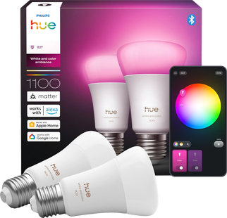 Philips Hue A67 White and Color E27 1100lm 2-pack