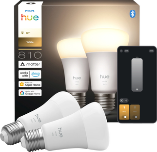 Philips Hue A60 White E27 810lm 2-pack
