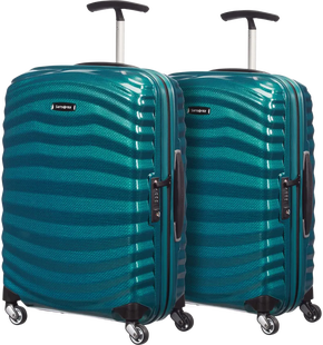 Samsonite Lite-Shock Spinner 55cm Duo Pack Petrol Blue