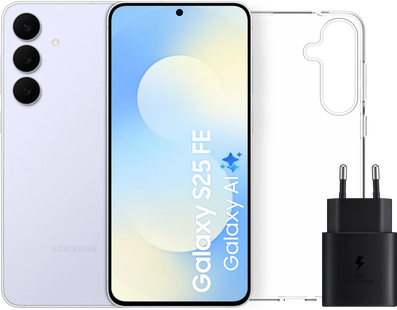 Samsung Galaxy S25 FE 256GB Lichtblauw 5G + Accessoirepakket