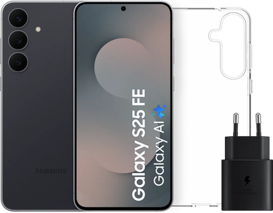Samsung Galaxy S25 FE 256GB Zwart 5G + Accessoirepakket