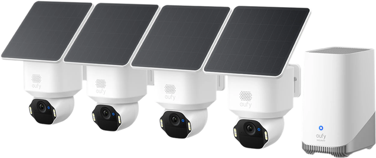 Eufy SoloCam E42 4-Pack + HomeBase 3