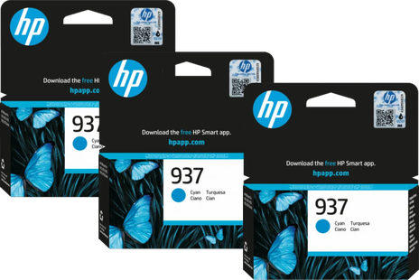 HP 937 Cartridge Cyaan (3 stuks)