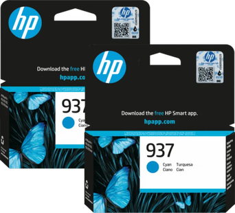 HP 937 Cartridge Cyaan (2 stuks)