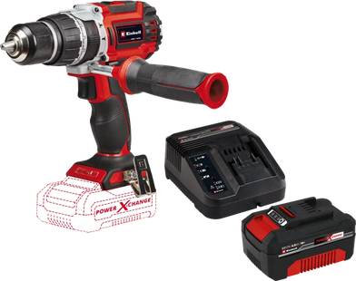 Einhell TP-CD 18/60 Li-i BL Solo + Einhell 18 V/4.0 Ah Starter Kit
