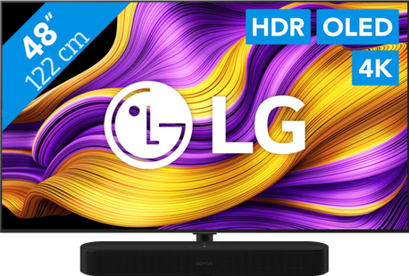 LG 48 OLED EVO G56 4K (2025) + Sonos Beam Gen2 Zwart