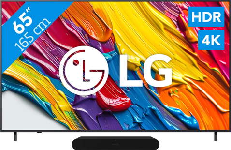 LG 65 QNED82 4K (2025) + Sonos Ray Zwart