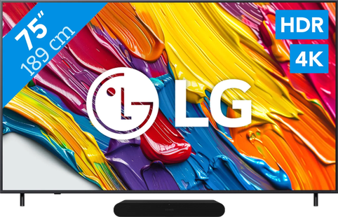 LG 75 QNED82 4K (2025) + Sonos Ray Zwart