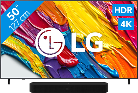 LG 50 QNED82 4K (2025) + Sonos Beam Gen2 Zwart