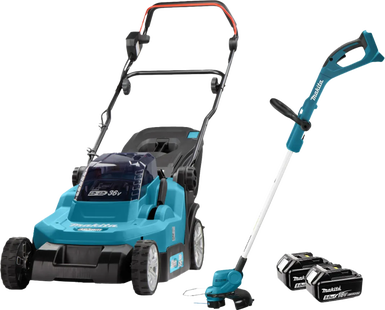 Makita DLM382PT2 incl. 5,0 Ah Accu (2x) + Makita DUR193Z