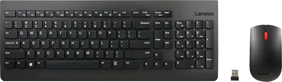 Lenovo 510 Wireless Combo Keyboard & Mouse -US English 103P- Black