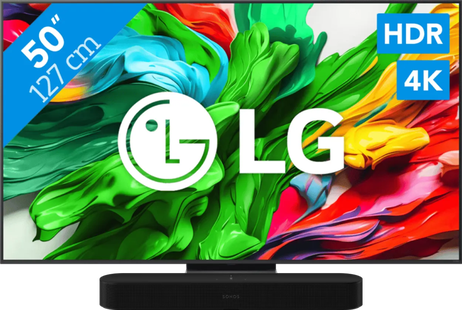 LG 50 QNED86 EVO 4K (2025) + Sonos Beam Gen2 Zwart