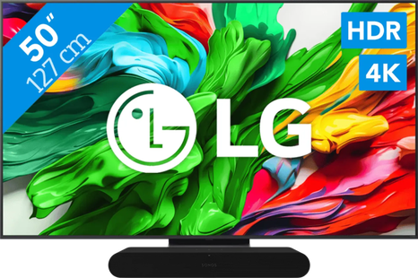 LG 50 QNED86 EVO 4K (2025) + Sonos Ray Zwart