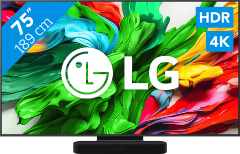 LG 75 QNED86 EVO 4K (2025) + Sonos Beam Gen2 Zwart