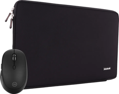 BlueBuilt Laptophoes voor Apple MacBook Air 13 inch Zwart + Tradendum Muis