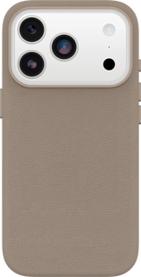 Otterbox Symmetry iPhone 17 Pro Back Cover met MagSafe Magneet Leer Grijs