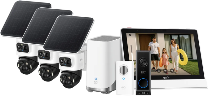 EufyCam S4 3-Pack + HomeBase 3 + Video Doorbell E340 + Smart Display E10
