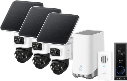 EufyCam S4 3-Pack + HomeBase 3 + Video Doorbell E340 + Chime