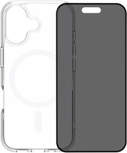 BlueBuilt Protective Back Cover met MagSafe iPhone 17 Transparant + iPhone 17 Privacy Screenprotector Glas