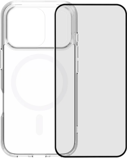 BlueBuilt Protective Back Cover met MagSafe iPhone 17 Pro Transparant + iPhone 17 Pro Screenprotector Glas