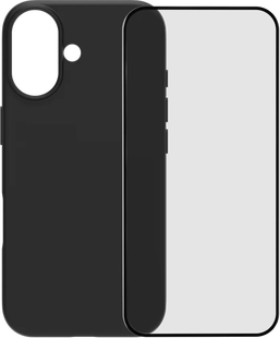 BlueBuilt Back Cover iPhone 17 Zwart + BlueBuilt iPhone 17 Screenprotector Glas