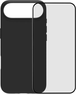 BlueBuilt Back Cover iPhone 17 Air Zwart + BlueBuilt iPhone 17 Air Screenprotector Glas