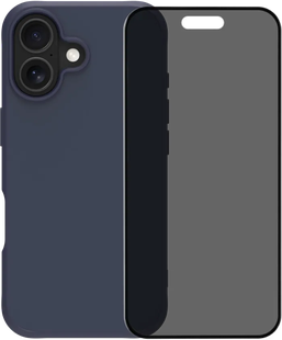 BlueBuilt Protective Back Cover met MagSafe iPhone 17 Blauw + iPhone 17 Privacy Screenprotector Glas