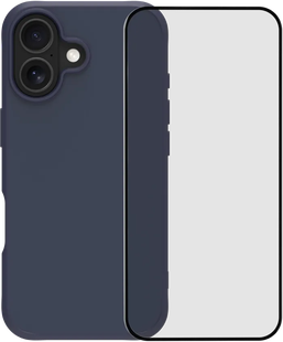 BlueBuilt Protective Back Cover met MagSafe iPhone 17 Blauw + BlueBuilt iPhone 17 Screenprotector Glas