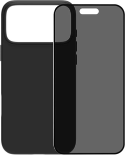 BlueBuilt Protective Back Cover met MagSafe iPhone 17 Pro Max Zwart + BlueBuilt iPhone 17 Pro Max Privacy Screenprotector Glas