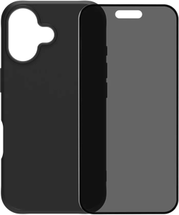 BlueBuilt Protective Back Cover met MagSafe iPhone 17 Zwart + iPhone 17 Privacy Screenprotector Glas